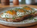 breakfast fried eggs in a plate