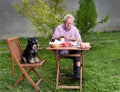 Breakfast in garden Royalty Free Stock Photo