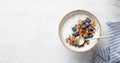 Breakfast, granola with yogurt