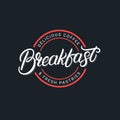 Breakfast hand drawn lettering logo