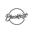 Breakfast hand drawn lettering logo