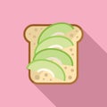 Breakfast home sandwich icon flat vector. Healthy food