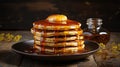 breakfast honey pancake food