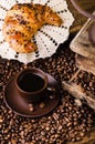 Still life, hot black coffee Royalty Free Stock Photo