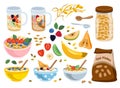 Breakfast icons set