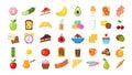 Breakfast icons set.