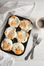 Eggs baked in a bread Royalty Free Stock Photo