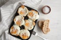 Eggs baked in a bread Royalty Free Stock Photo