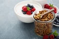 Breakfast items on the table