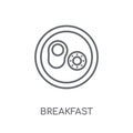 Breakfast linear icon. Modern outline Breakfast logo concept on Royalty Free Stock Photo