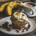 Breakfast Lunch Banana and coffee Muffins