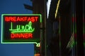 Breakfast Lunch Dinner Sign Royalty Free Stock Photo