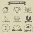 Breakfast Menu Hand Drawing Style