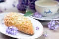 Breakfast with milk , bread with gouda cheese Royalty Free Stock Photo