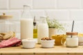 Breakfast with milk and cereals Royalty Free Stock Photo