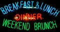 Breakfast Neon Sign Royalty Free Stock Photo