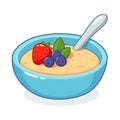 Breakfast oatmeal bowl Royalty Free Stock Photo