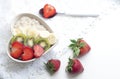 Oatmeal with strawberries, babanas and kiwi