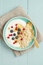 Breakfast oats with berries