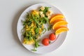 Breakfast omelette with vegetables and cheese Royalty Free Stock Photo