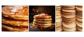 breakfast pancake stack food texture background