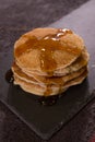 Breakfast, pancakes with honey Royalty Free Stock Photo