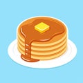 Breakfast pancakes illustration