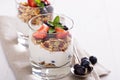 Breakfast parfait with homemade granola Royalty Free Stock Photo