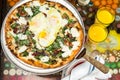 Breakfast pizza Royalty Free Stock Photo