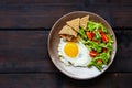 Breakfast plate with egg