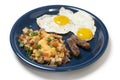 Breakfast Plate of Eggs, Potatoes, and Sausage Royalty Free Stock Photo