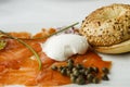 Breakfast Platter of Smoked Salmon Royalty Free Stock Photo