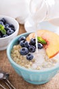 Breakfast quinoa porridge with fresh fruits Royalty Free Stock Photo