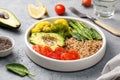 Breakfast with quinoa and vegetables Royalty Free Stock Photo