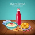 Breakfast Realistic Background