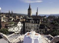 Breakfast on the roof terrace of the luxury hotel