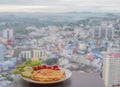 Breakfast on the room balcony Royalty Free Stock Photo