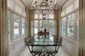 Breakfast room surrounded by windows