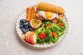 breakfast sandwich Fried Eggs with Avocado and Bacon Royalty Free Stock Photo