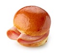 Breakfast sandwich with pork ham sausage Royalty Free Stock Photo