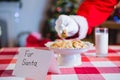 Breakfast for Santa kept on table Royalty Free Stock Photo