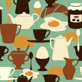 Breakfast seamless pattern Royalty Free Stock Photo