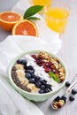 Breakfast smoothie bowl with fruits Royalty Free Stock Photo