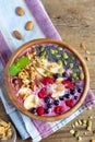 Breakfast smoothie bowl Royalty Free Stock Photo