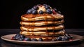 breakfast stack pancake food Royalty Free Stock Photo