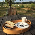 Breakfast outside Royalty Free Stock Photo