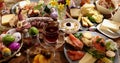 Breakfast Table Ready for Easter Meal. Royalty Free Stock Photo