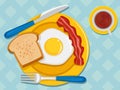 Breakfast in Table Set Royalty Free Stock Photo