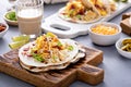 Breakfast tacos with hashbrowns, eggs and bacon Royalty Free Stock Photo