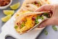 Breakfast tacos with hashbrowns, eggs and bacon Royalty Free Stock Photo